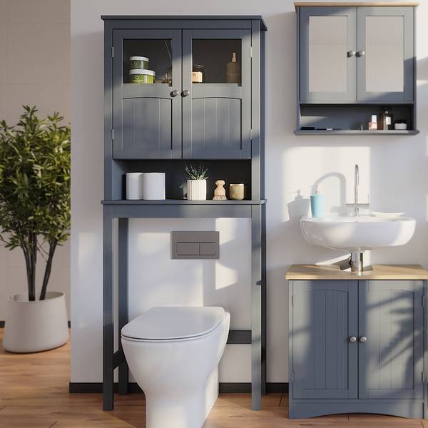 Toilettenschrank Bianco 54452 Grau