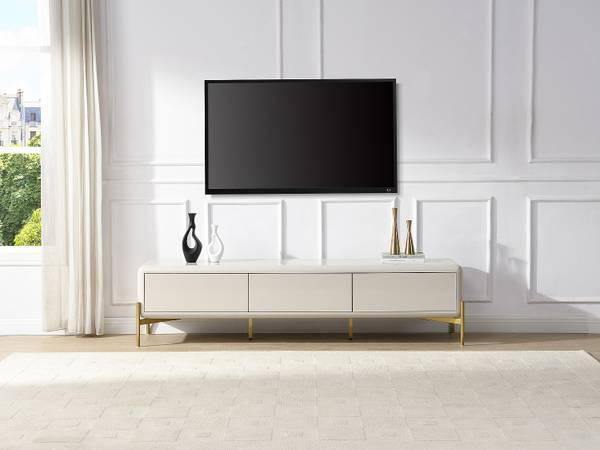 TV-Board LYBAKA Beige - Holz teilmassiv - 180 x 45 x 40 cm