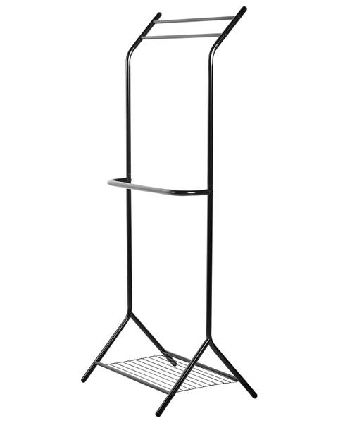 Handdoekstandaard COTIA zwart - metaal - 50 x 130 x 46 cm