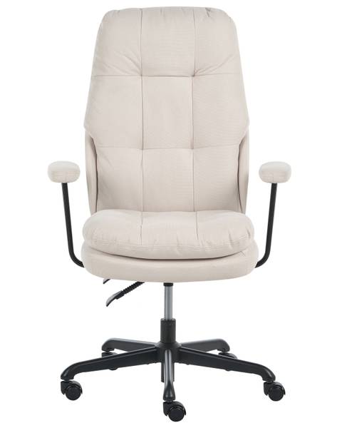 Bürostuhl MELOCUSH Schwarz - Cremeweiß - Silber - Weiß
