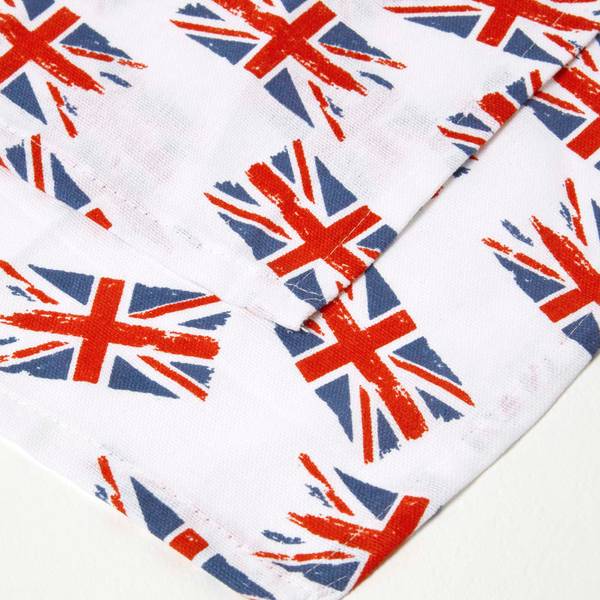 2er-Set Geschirrtücher mit Union Jack Baumwollstoff - 45 x 1 x 65 cm