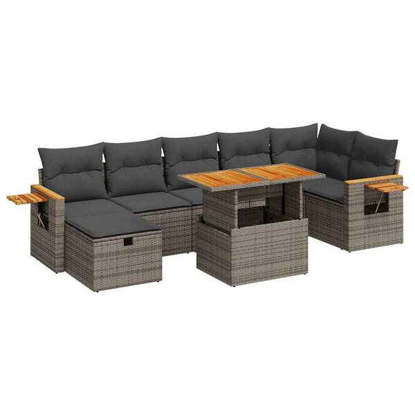 Garten-Lounge-Set 3037643-2 (5-teilig) Grau