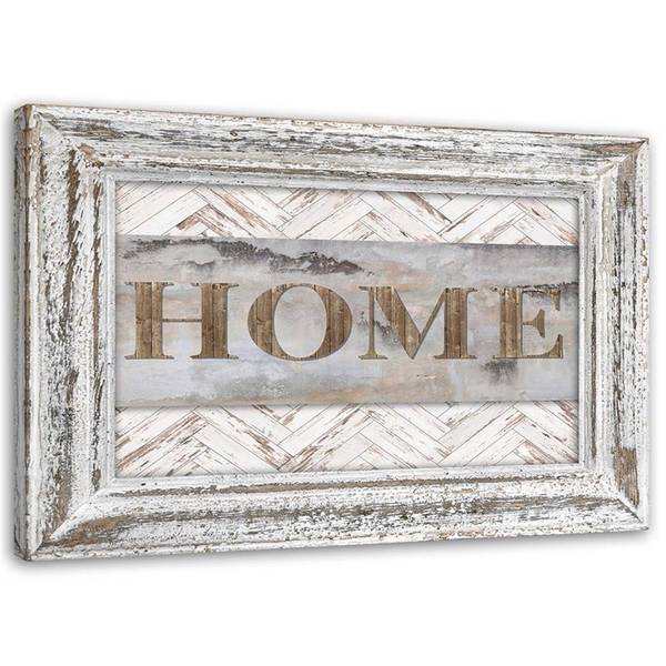 Wandbild schriftzug „home” 90 x 60 cm