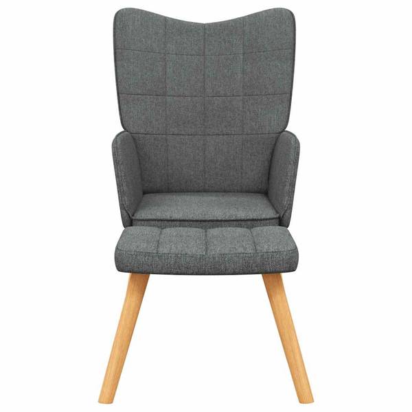 Relaxsessel mit Hocker 3279312er Set Grau - Polyester - 62 x 96 x 69 cm