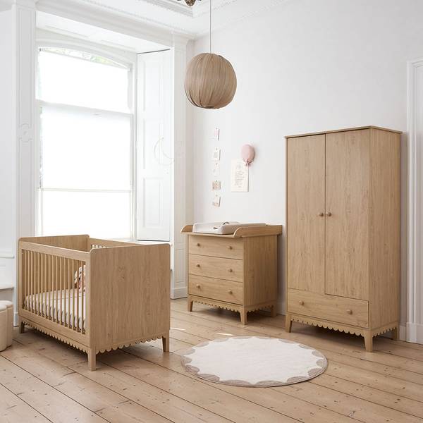 Kommode CANNELLE Hellbeige - 95 x 92 cm