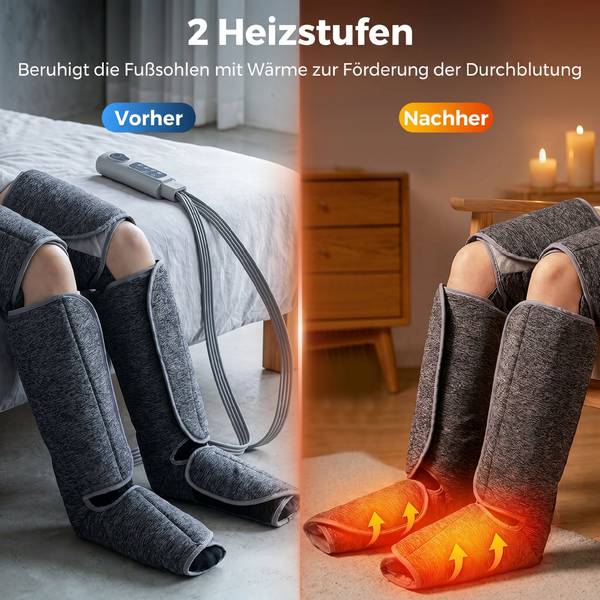 Beinmassagegerät 700-202V90GY Grau - Textil - 77 x 12 x 96 cm