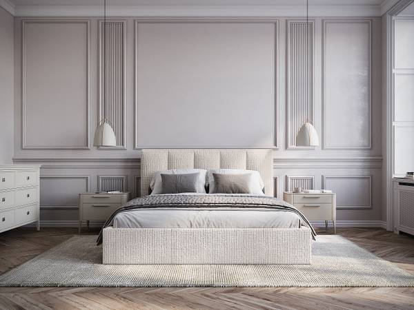 Bett mit Bettkasten KILACLO Beige