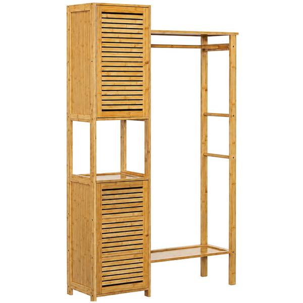 Kleiderständer aus Bambus Braun - Bambus - 99 x 164 x 29 cm