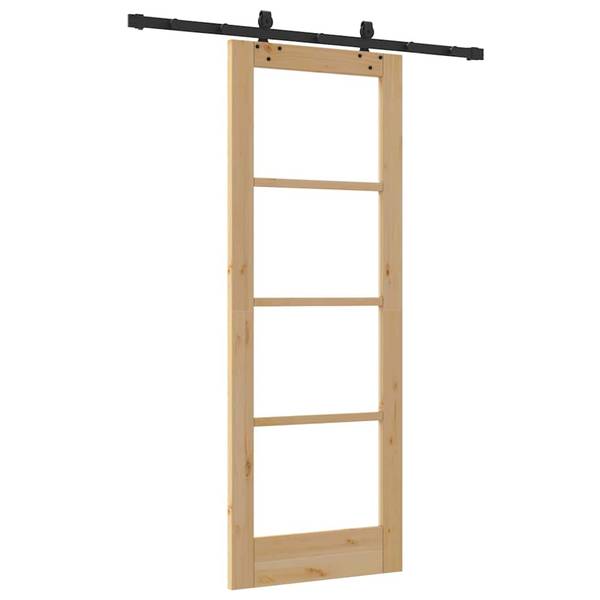 Schiebetür 3045044-1 Schwarz - Holz - 73 x 198 cm