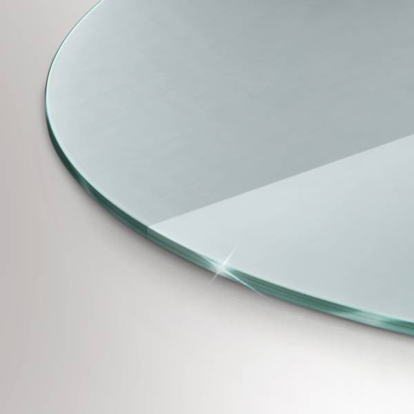 Glasplatte Ovalis Breite: 80 cm