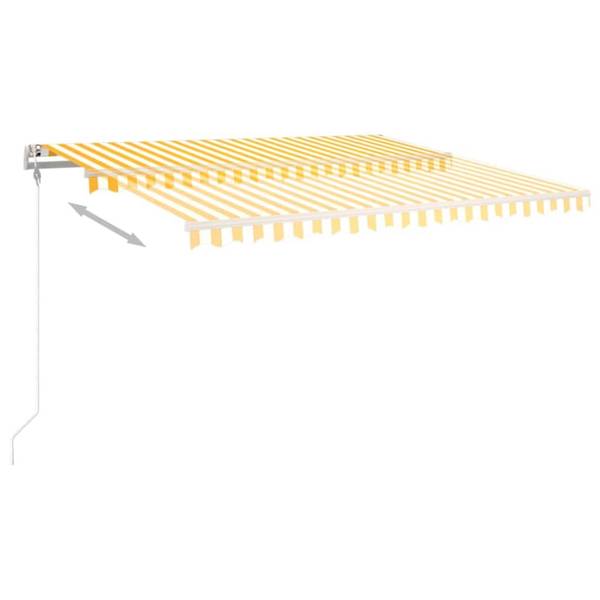 Auvent rétractable 3006541-2 Jaune - Polyester - Aluminium - 350 x 350 x 400 cm