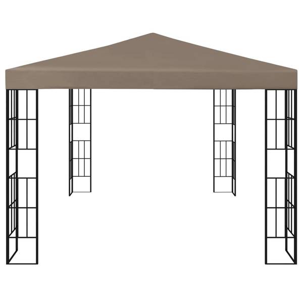 Gartenpavillon 3007852 Grau - Polyester - Stahl - 400 x 260 x 400 cm