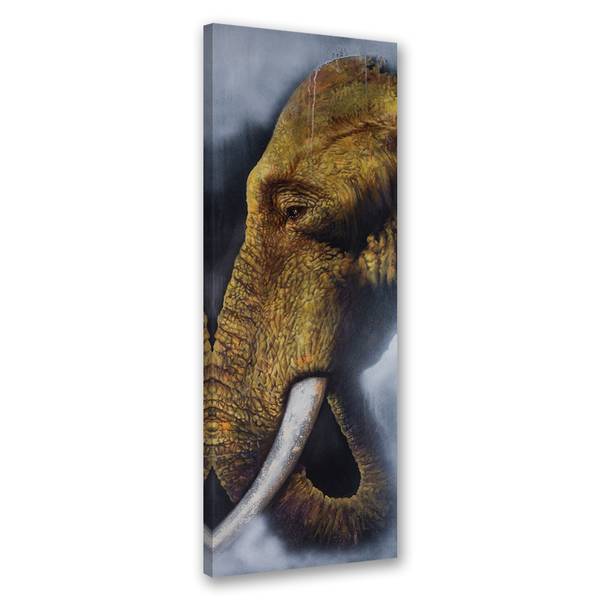 Tableau déco éléphant solitaire 40 x 120 cm