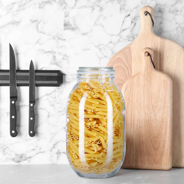 Einmachglas 3 Liter Silber - Eisen - Silikon - 15 x 26 x 15 cm