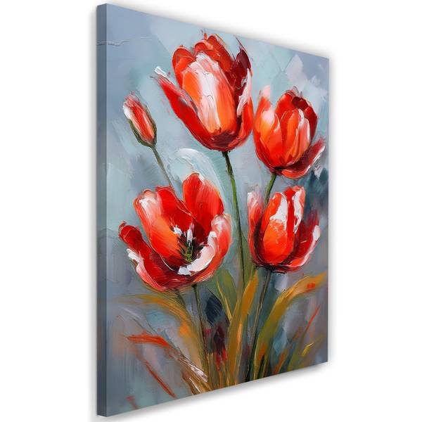 Canvas schilderij Tulpen 40 x 60 cm