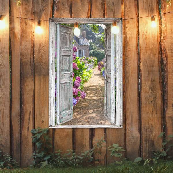 GARTENPOSTER Gartenpforte 80 x 120 cm