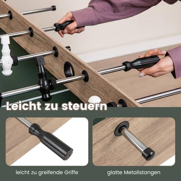 Tischkicker GK32218ZMDE Braun - Kunststoff - 68 x 83 x 138 cm