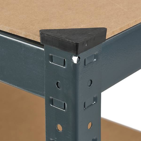 Werkbank 2 Ebenen Braun - Grau - Stahl - 120 x 90 x 60 cm