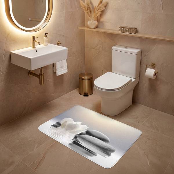 WC-VORLEGER Blüte 90 x 60 cm - Durchmesser: 96 cm