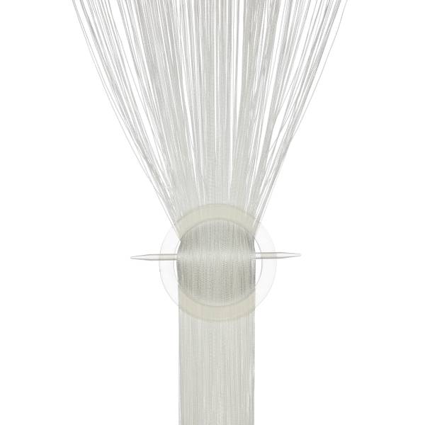 5 x Fadenvorhang weiß 145x245 cm Breite: 145 cm