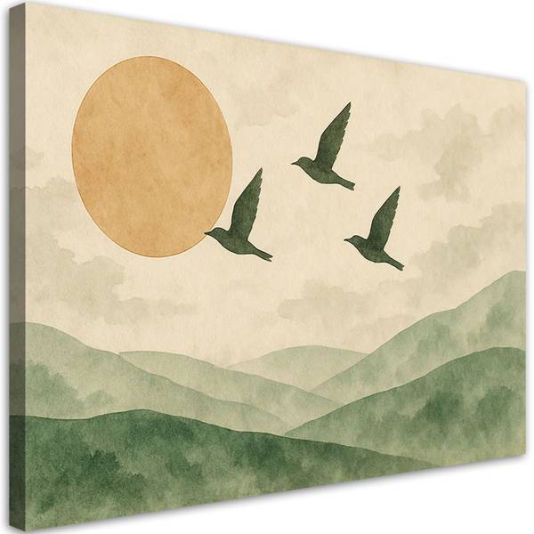 Canvas schilderij Vogels 60 x 40 cm