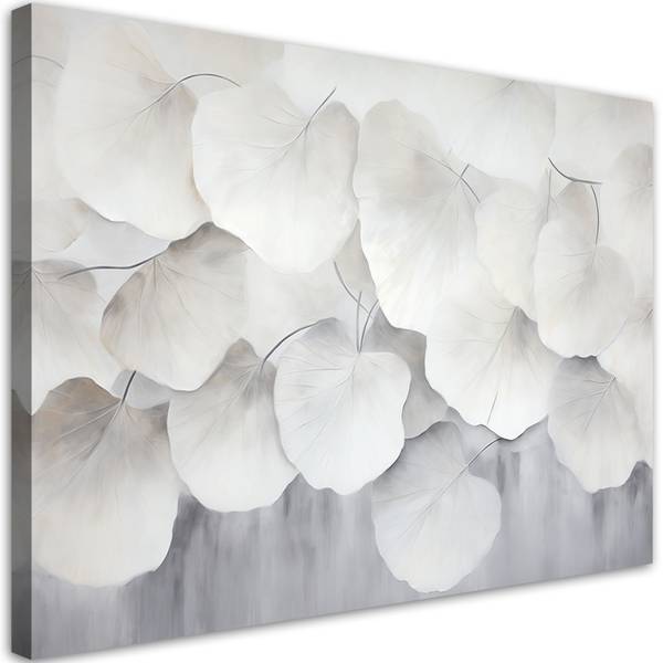 Wandbild ginkgoblätter natur beton boho 60 x 40 cm