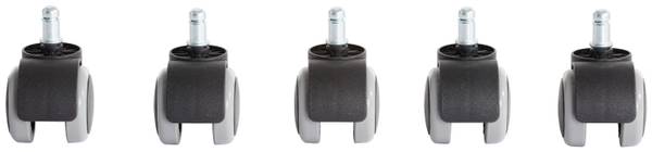 Drehstuhlrolle FILO 5-teilig Schwarz - Grau - Metall - Kunststoff - 1 x 1 x 1 cm
