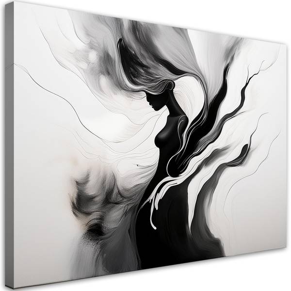 Wandbild frau abstraktion aquarell 120 x 80 cm