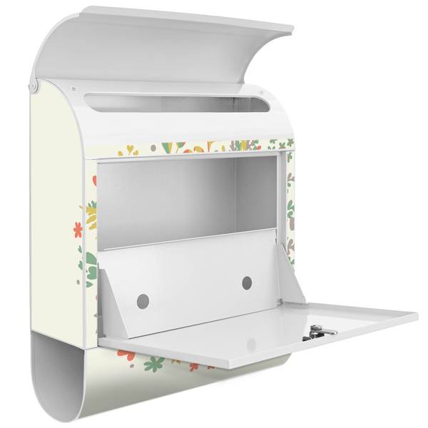 Briefkasten Stahl Frühling Weiß - Stahl - 38 x 46 x 13 cm