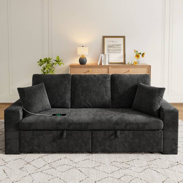 Schlafsofa ChenilLade Ⅲ Grau
