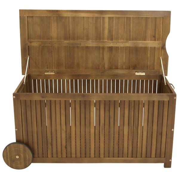 Auflagenbox NAVARRA Braun - Akazie - 124 x 63 x 54 cm