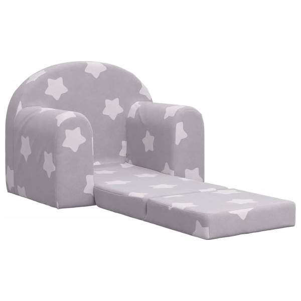 Kindersofa 3032493 Hellgrau - Weiß - 52 x 40 x 90 cm