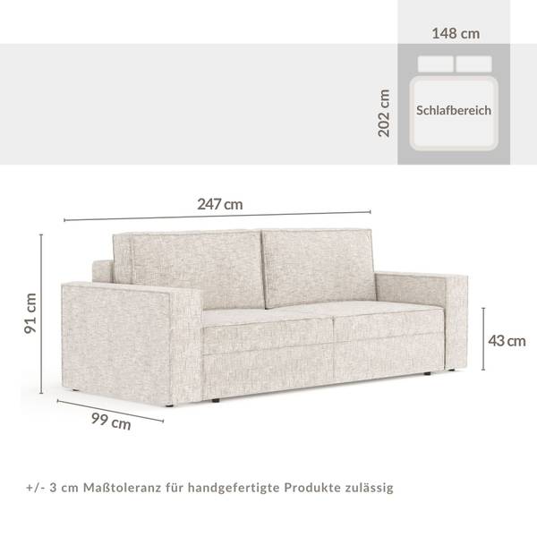 Schlafsofa Leo Ecru