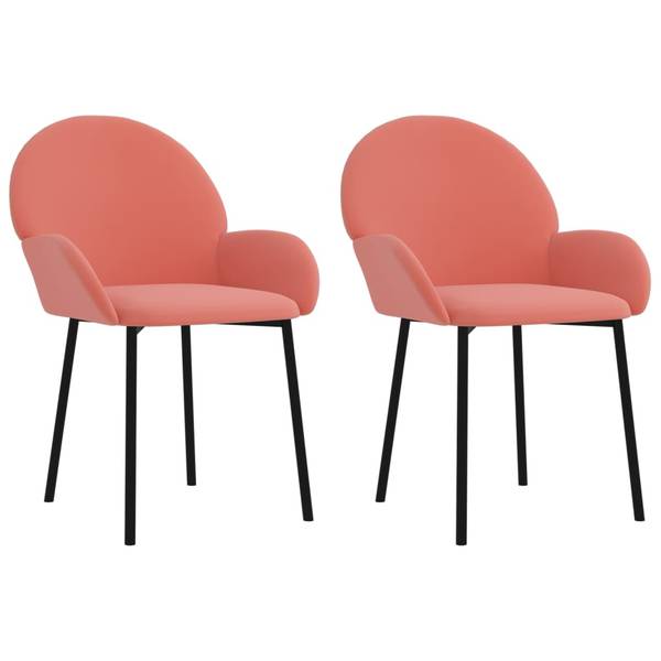 Esszimmerstuhl 3013812 (2er Set) 344767 Pink - Polyester - 57 x 78 x 57 cm