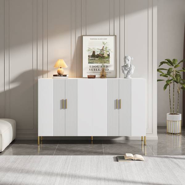 Sideboard BB3968 Weiß - Holzwerkstoff - 160 x 100 x 35 cm