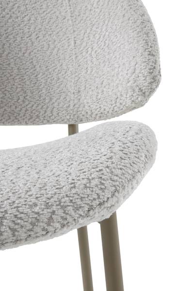 Stühle 11652 4er-Set Weiß - Chenille - Webstoff - 54 x 80 x 55 cm