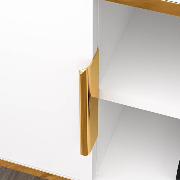 Lowboard VELTI TV-Schrank Weiß - Holzwerkstoff - 160 x 53 x 40 cm