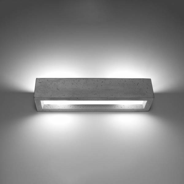 Wandlamp Vega Grau - Beton - 12 x 10 x 50 cm