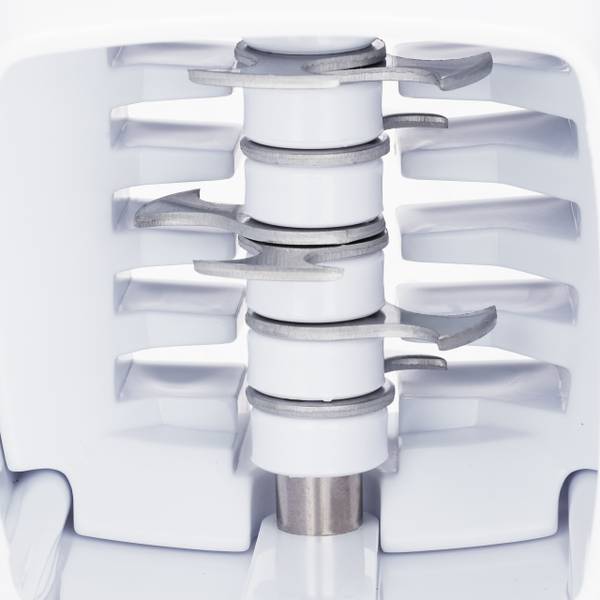 Broyeur à glace manuel Bleu - Blanc - Métal - Matière plastique - 13 x 24 x 16 cm