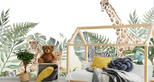 Vlies-Fotobehang Wilde DIEREN Planten 400 x 280 x 280 cm