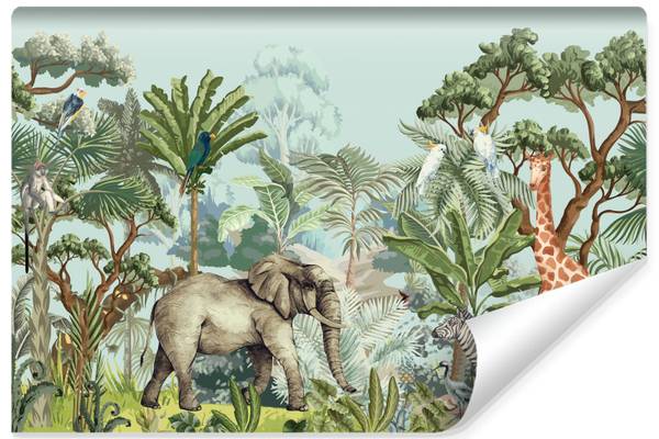 Fototapete wilde TIERE Pflanzen Natur 90 x 60 x 60 cm