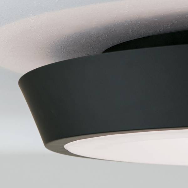 LED Deckenleuchte LOOK Schwarz - Metall - 55 x 9 x 55 cm