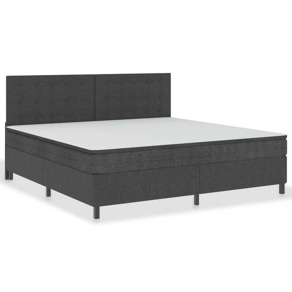 Boxspringbett 3002112-5 Grau - Polyester - 200 x 116 x 201 cm