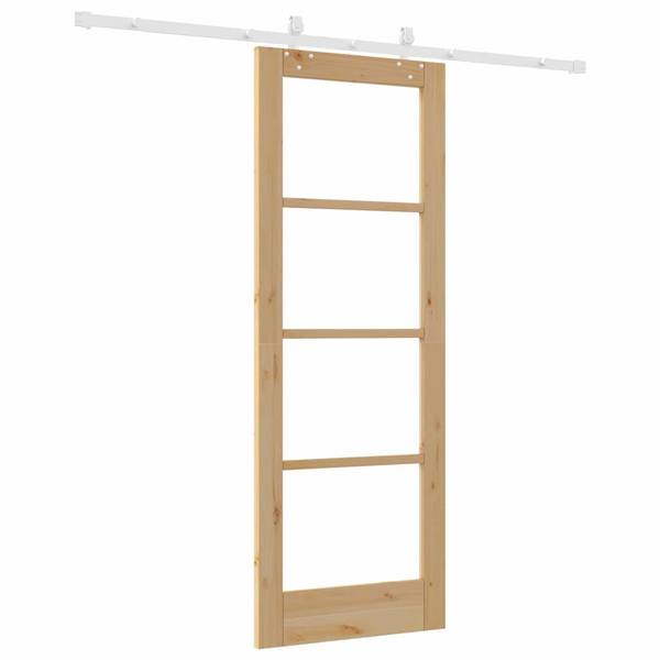 Porte coulissante 3045043-5 Bois - Blanc - Largeur : 73 cm