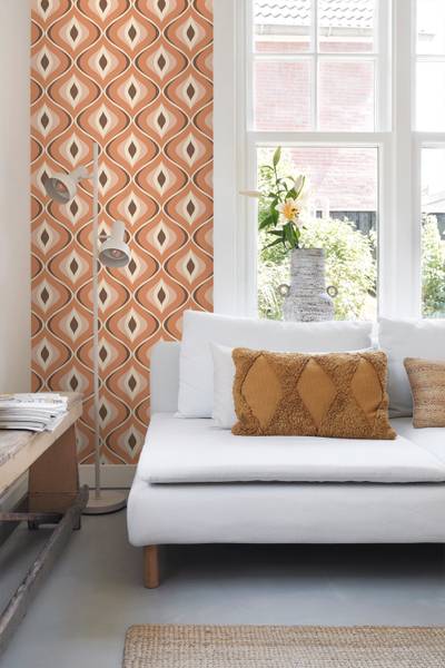 Tapete 130986 Orange - 53 x 1005 x 1005 cm