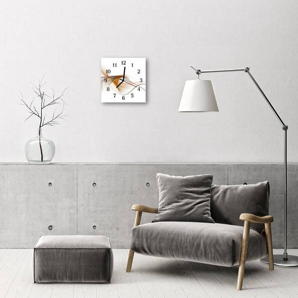 Wanduhr Abstrakt mehrfarbig Glas - 30 x 30 x 1 cm