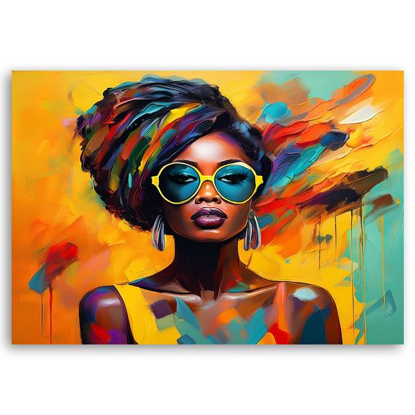Wandbild afrikanische frau 100 x 70 cm