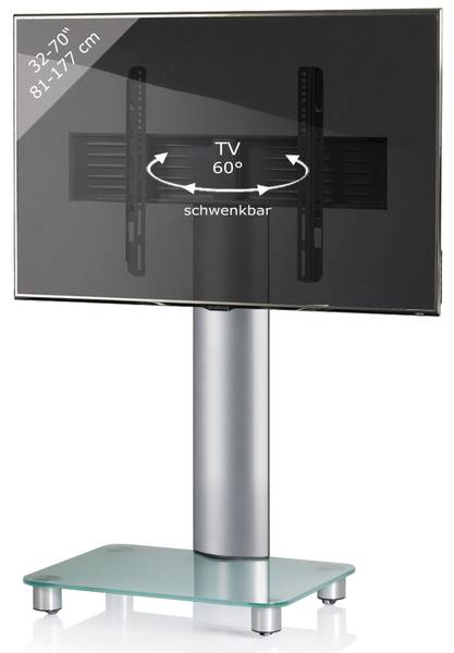 TV-Standfuß Tosal Hochglanz Schwarz - Silber