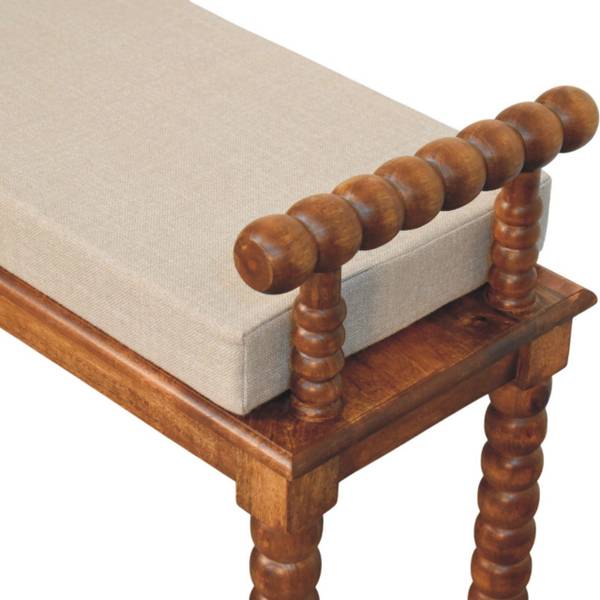 Bank Amber bruin - mango - 100 x 60 x 35 cm