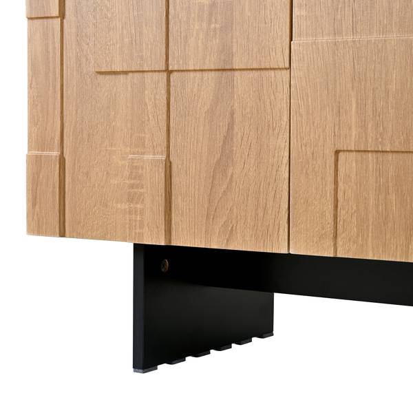Dressoir MUTIM  Ⅱ bruin - plaatmateriaal op houtbasis - 34 x 76 x 105 cm